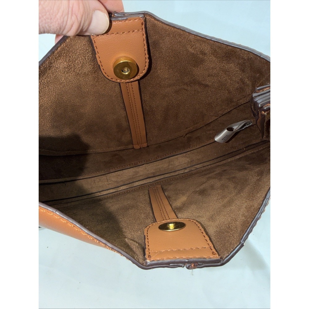 Smooth Calfskin Leather Saddle Bag, Leather Pouch Shoulder Bag Women's Fanny Pac - Picture 2 of 2